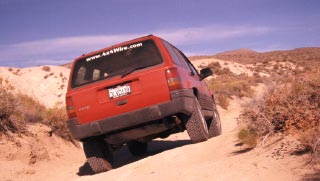 SUV off-roading in Rosamond California